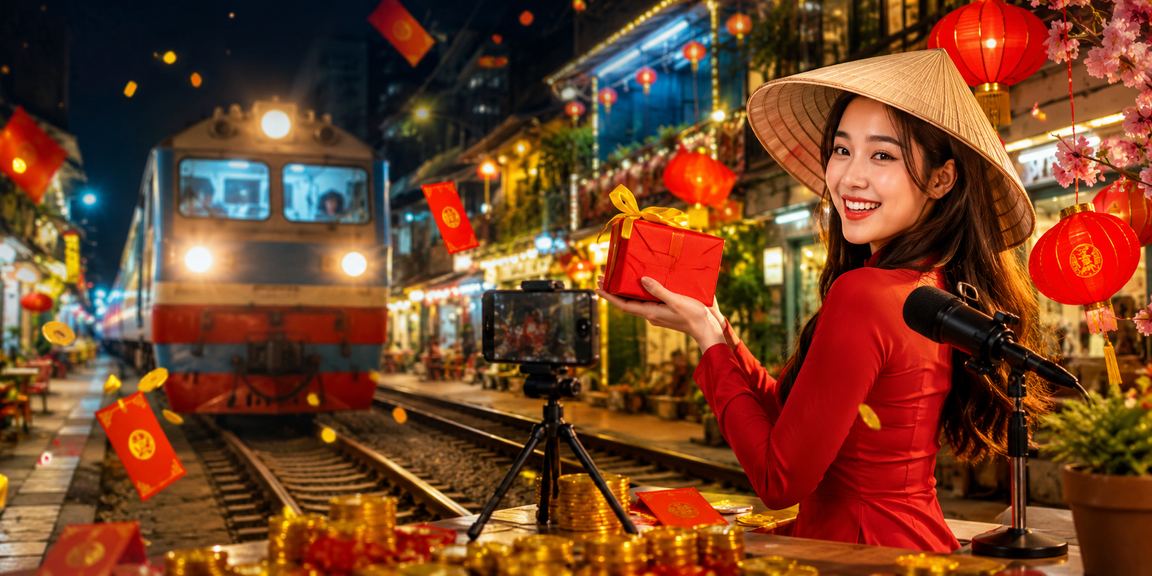 Người chơi Hà Nội nhận thưởng bao lì xì đỏ trong mùa lễ hội khi tham gia trò chơi trực tuyến